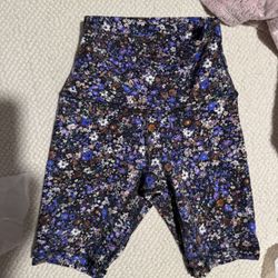 Womens Size O Lululemon Floral Flower Burst Multi Align High Rise Bike Shorts 
