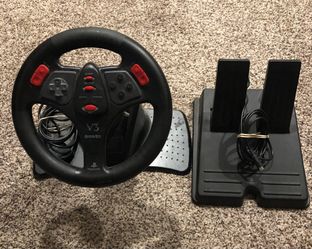 InterAct PlayStation V3 Racing Steering Wheel/ Gas Break Pedal 