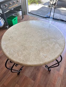 Marble round table
