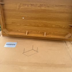 Dining Table for 4-6 Person- 47.2'' Solid Wood Kitchen Table, Mid Century Modern Desk, Farmhouse Rectangular Dining Room Table for Living Room, Office