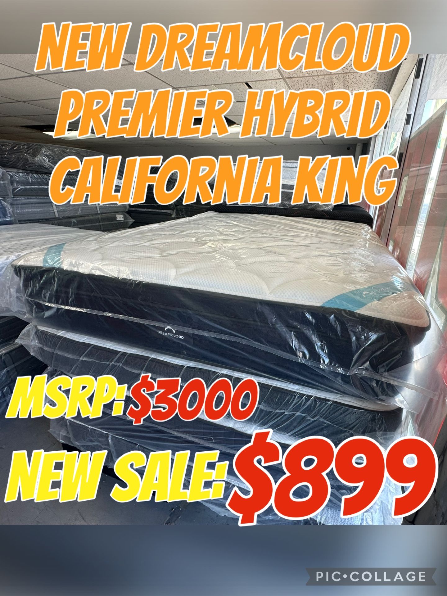 NEW DREAMCLOUD PREMIER HYBRID CALIFORNIA KING MATTRESS