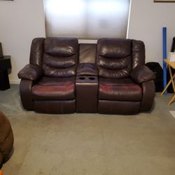 Free Leather Recliner Loveseat East Mesa 