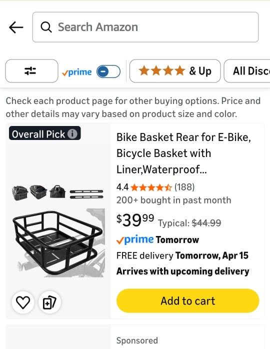 Bike Basket Rear