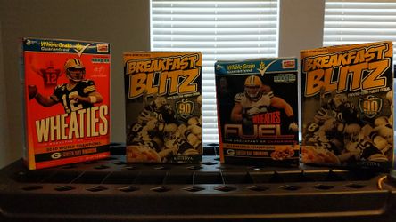 Green Bay Packers Unopened Cereal Boxes