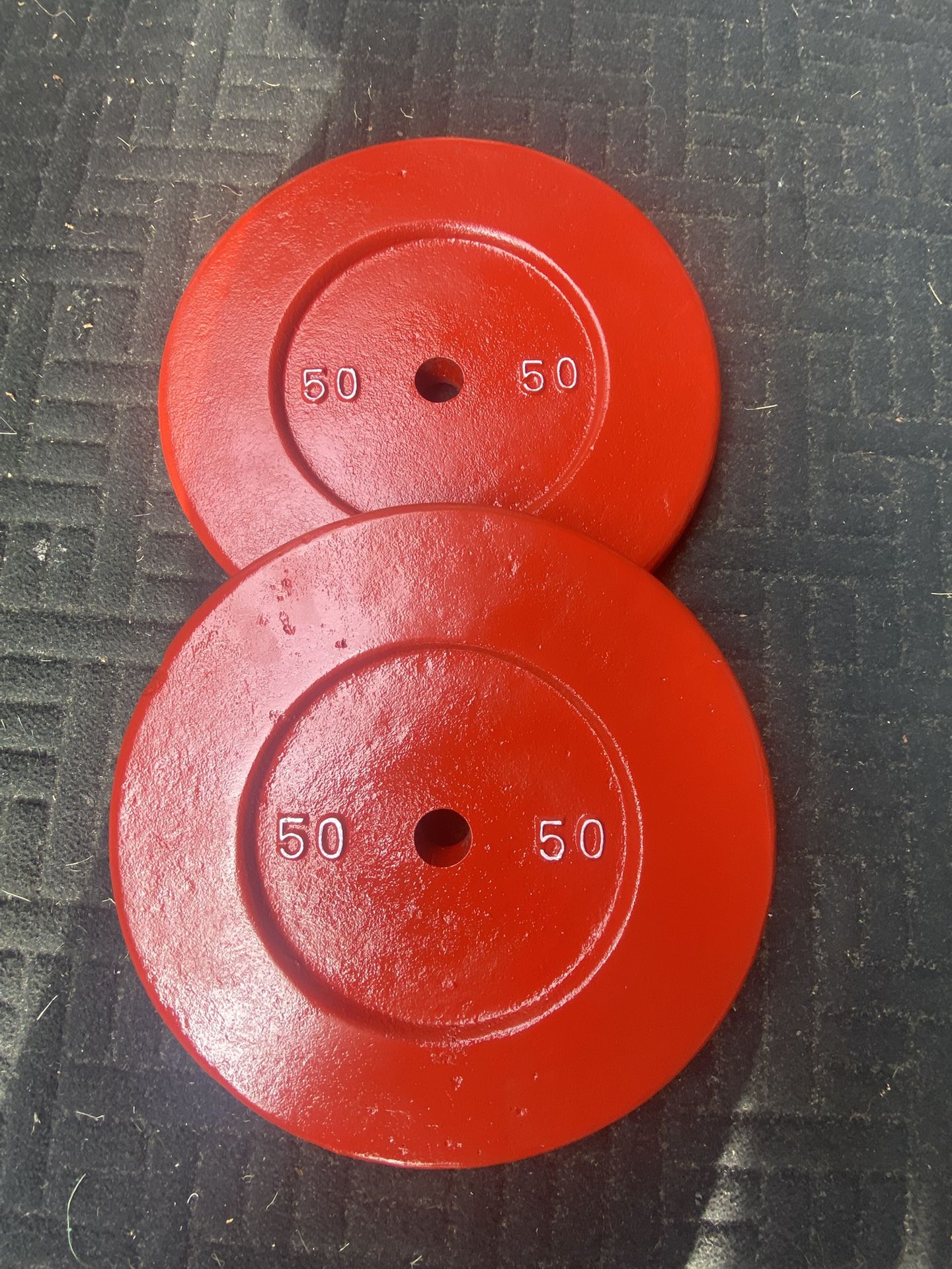 Pair Of 50 LB Standard Plates 1” Hole