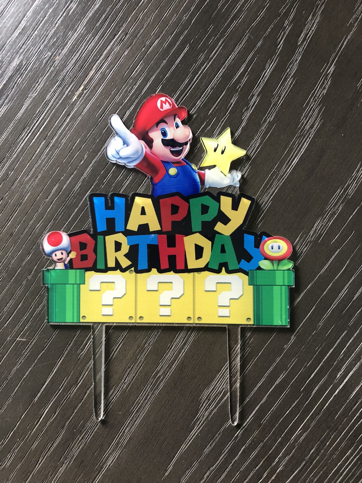 Mario Bros Birthday Cake Topper