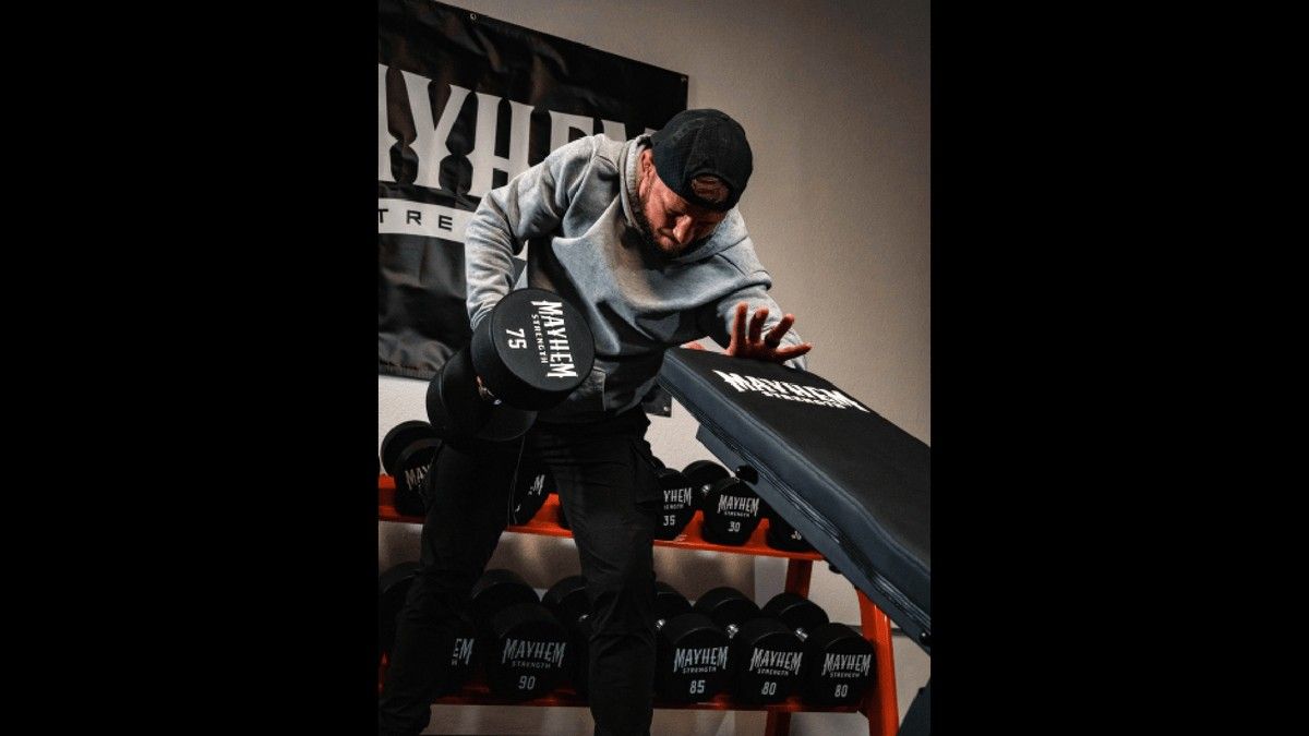 Mayhem Strength 90lb Dumbbells