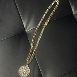 10k Chino Link Solid Chain 22inch