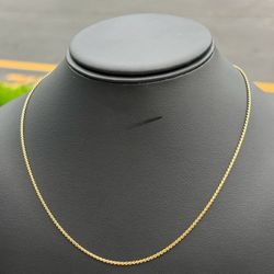 Vintage Jewelry 18k yellow gold wave  necklace chain 21.00" 1.50mm width