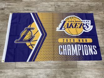 Los Angeles Lakers flag 3’ x 5’ with holes for flagpole
