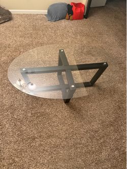 Glass top coffee table