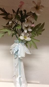 Flower Arrangement with White Vase