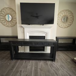 Entryway bench  and 2 Sofa table Set