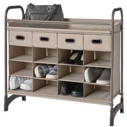 Neatfreak Stackable 16-Cubby Shoe Organizer with 4 Drawers Shoes