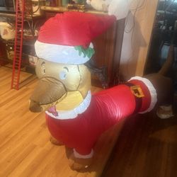 Christmas Blow Up Winnie Dog Lawn Decoration $20.00