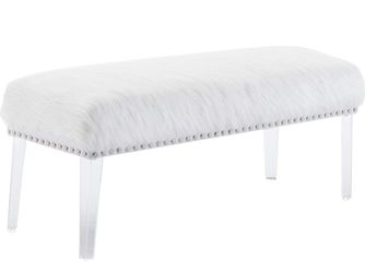 Fuzzy ottoman bench