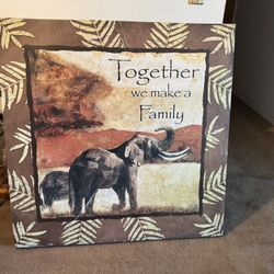 40” X 40” Animal Theme Canvas Painting
