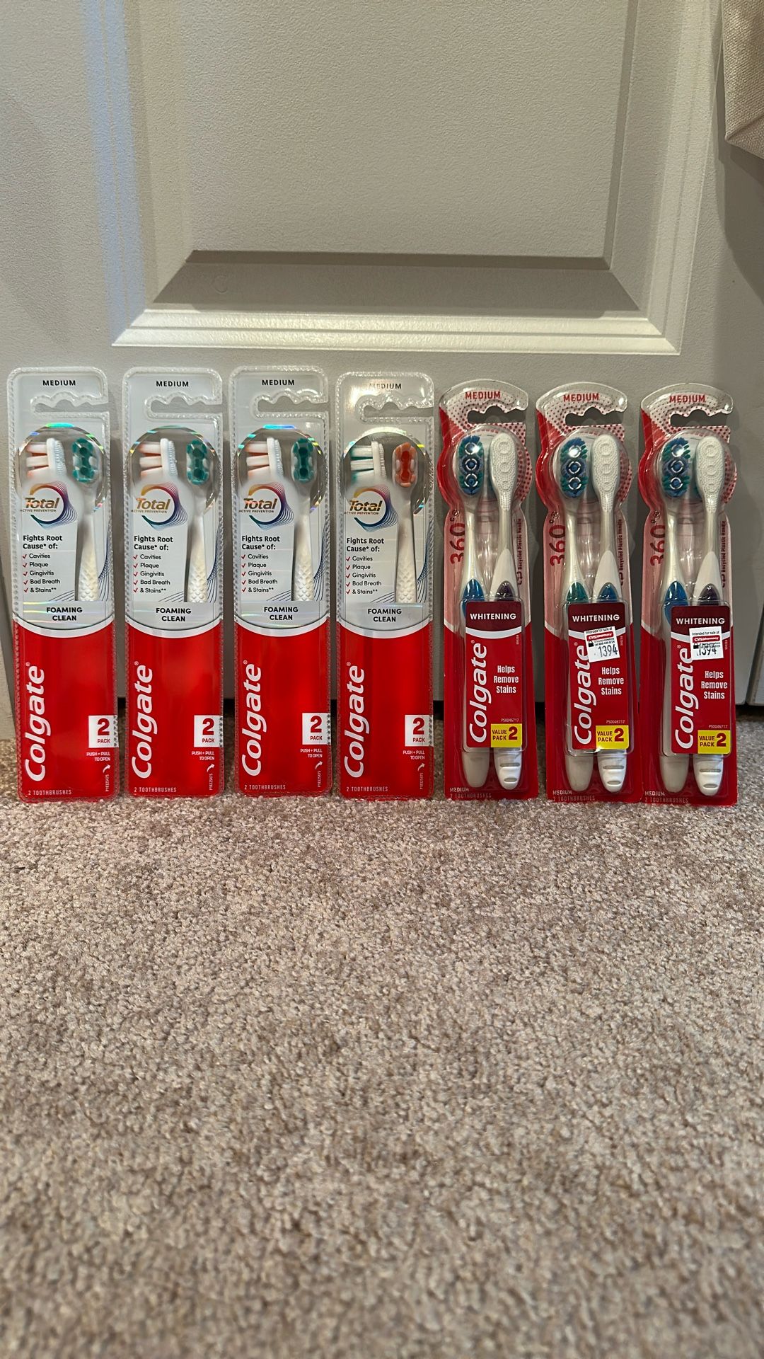 2-pack Colgate toothbrushes: $5 each