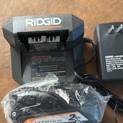 NEW Rigid 18v Battery & Charger
