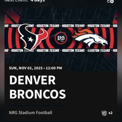 Texans Vs Denver Club Tickets