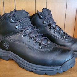 TIMBERLAND  "WHITE LEDGE" Black MID WATERPROOF HIKING BOOTS, Men's Shoes Size 12 - Worn Once!!