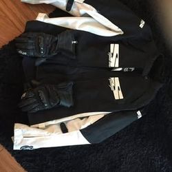 Motorcycle jacket and cloves 