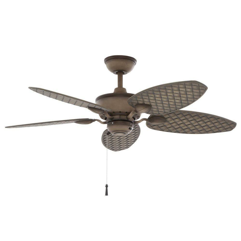 Hampton BayLargo 48 in. Indoor/Outdoor Weathered Zinc Ceiling Fan