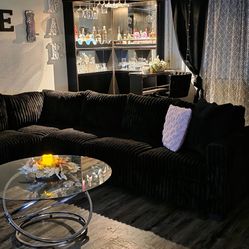 Black sectional couch