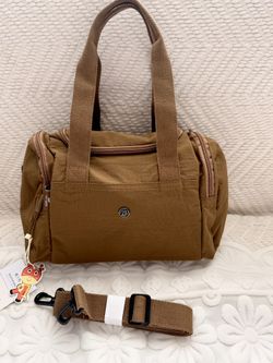 Lightweight Water-Resistant Parachute Fabric Handbag & Crossbody Gym Bag