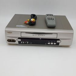 Sanyo VCR with Remote And Cable. Works Fine!