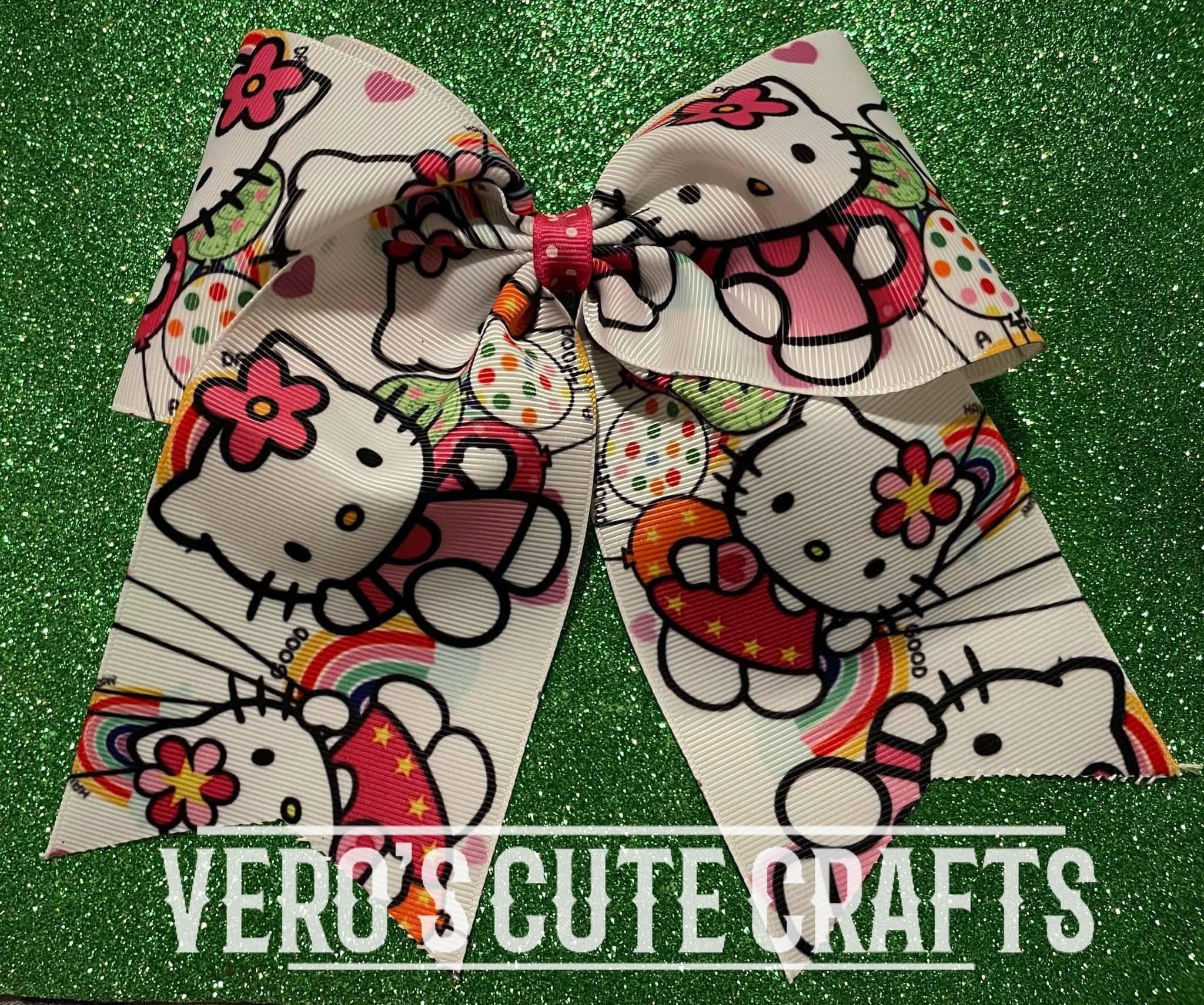 CUTE HELLO KITTY CHEER BOWS