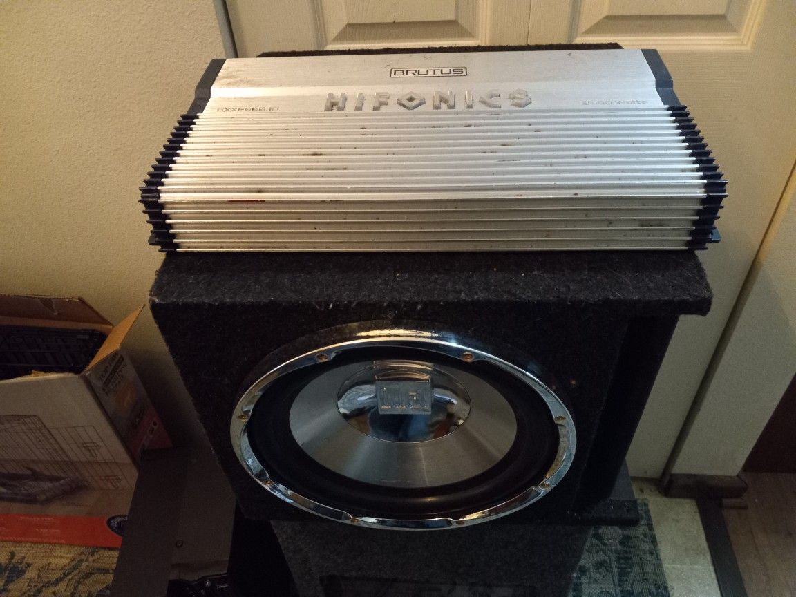 12" Car Stereo Subwoofer And Amp