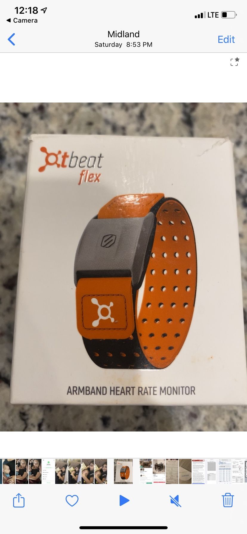 Orange Theory Armband Heart Rate Monitor