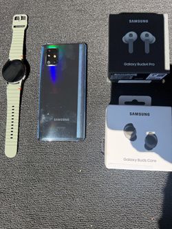 Bundle “”” Samsung Galaxy Watch 7 40mm LTE with 1 galaxy buds core, 1 galaxy buds pro 4  , Galaxy A51 - Unlocked