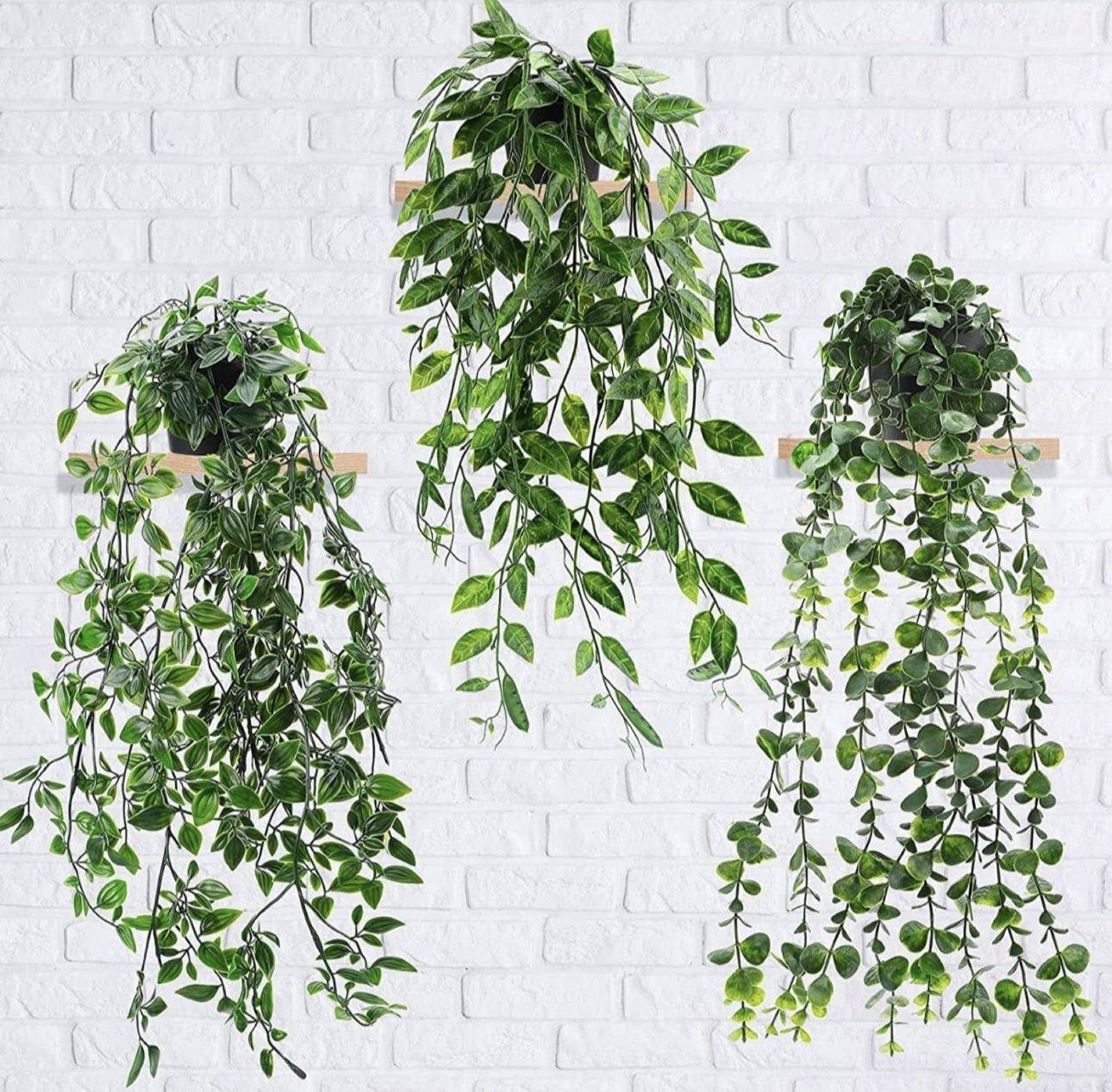 3 Pack Artificial Hanging Plants