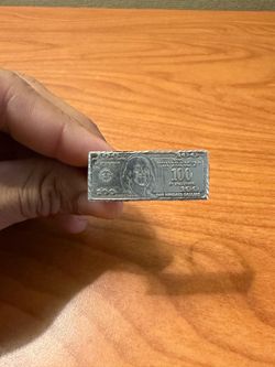 925. Silver “ 100 dollar bill “ double ring