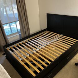 IKEA Brimnes Bedframe Queen with Headboard and Storage