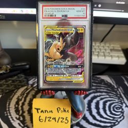 2019 POKEMON SUN & MOON TEAM UP #33 PIKACHU & ZEKROM GX PSA 10