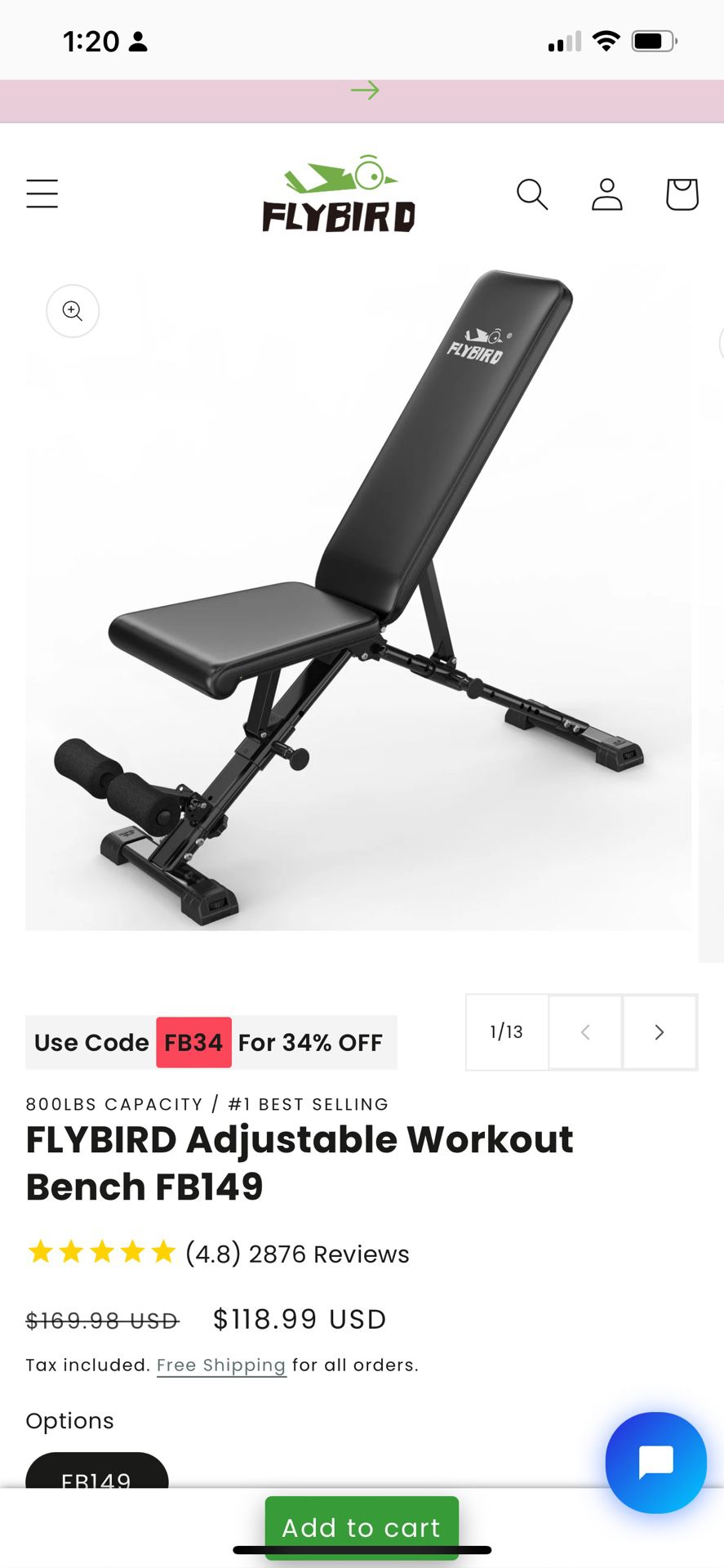 Flybird weight bench!