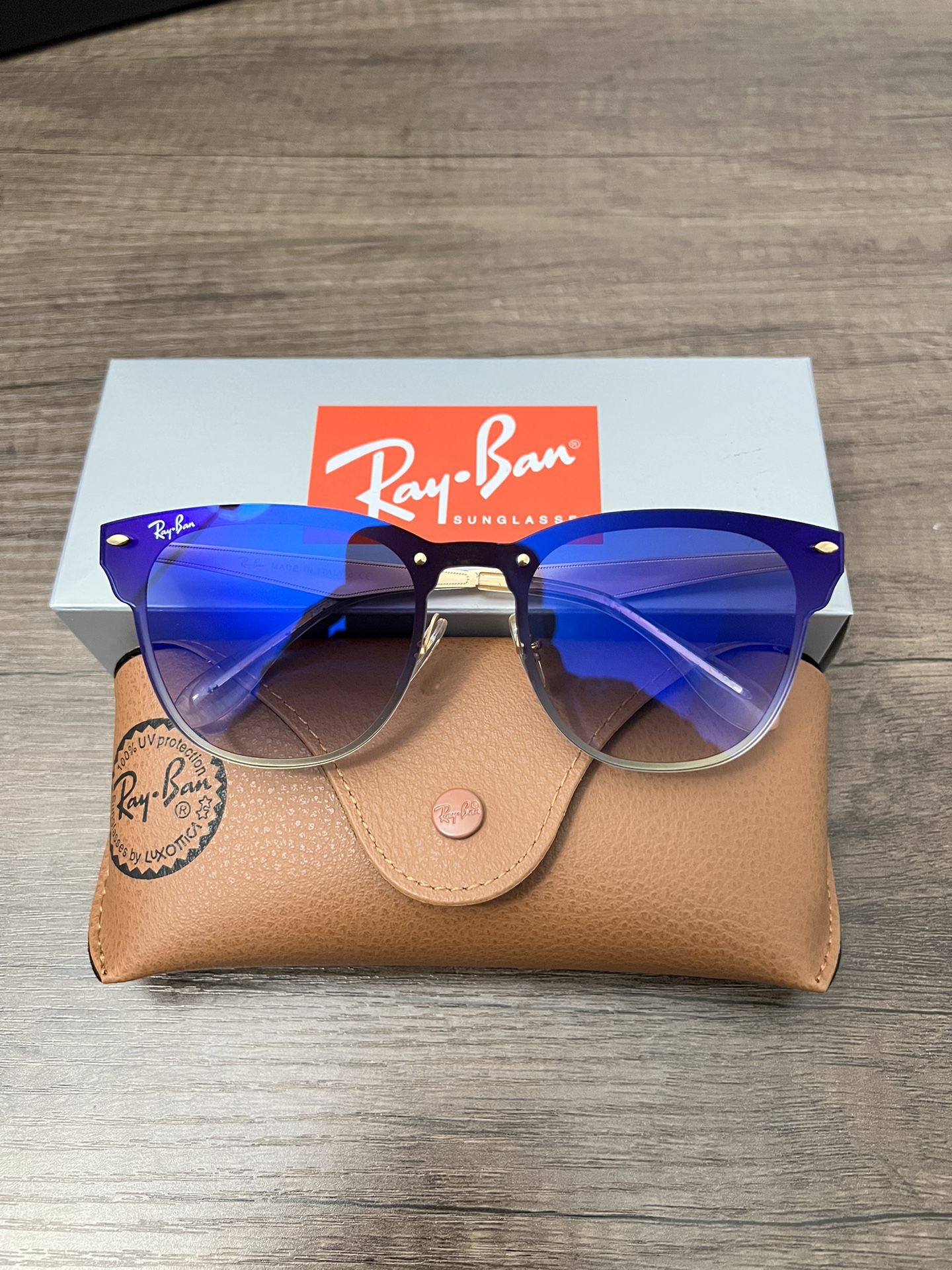 NEW Ray Ban Sunglasses Clubmaster Blaze In Original Rayban Packaging