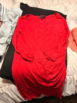 Red Long Sleeve Stretch dress