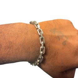 925 Sterling Silver Box Link Bracelet – 8.5 Inch | 35g Solid Men’s Chain 