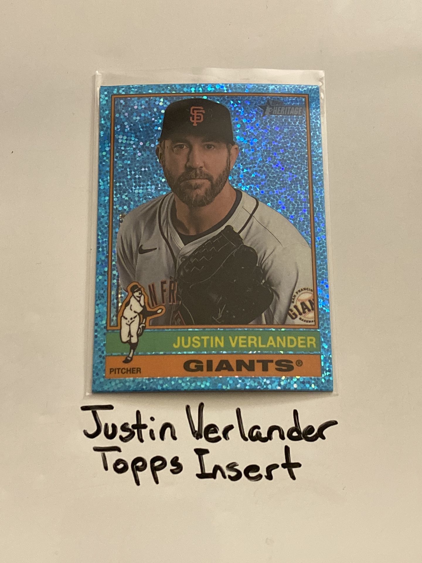 Justin Verlander San Francisco Giants Pitcher Topps Short Print Insert Card.