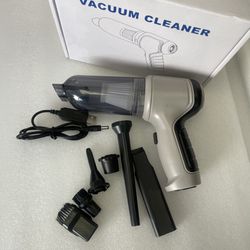 HANDHELD VACUUM - Portable Compact Mini Rechargeable Car Vacuum Cleaner with Air Pump Inflator