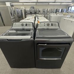 GE Charcoal Color Washer And Dryer Set 6 Months Warranty