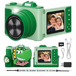 Kids Dinosaur Dual Camera with SD Card