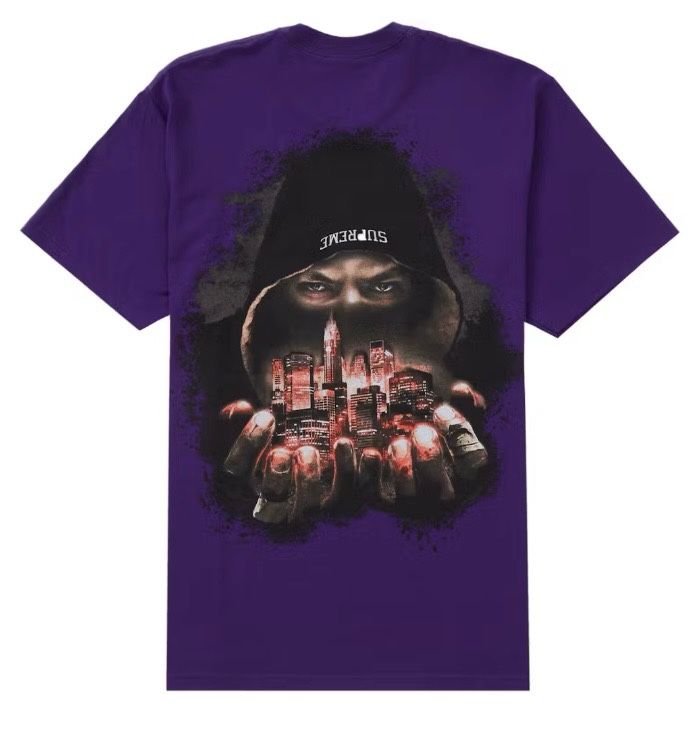 BRAND NEW Supreme Def Jam Fight for NY Fighter Tee Purple Large FW23 Gtd Authentic NWT Supreme Def Jam Fighter T-Shirt (Purple) Size Large Fight for