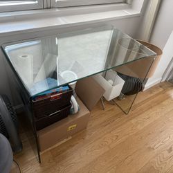 Glass Desk 38W, 20D, 30H