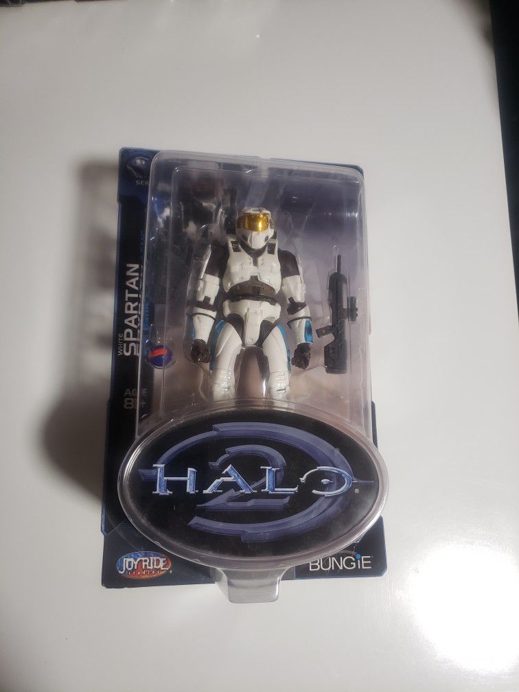 NEW 2005 Halo 2 Series 2 White Spartan Action Figure Joyride Studios Bungie