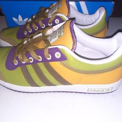 Adidas 2007 Top 10 Ten size 10.5 Green Purple Orange TMNT Theme Lo Sneakers 